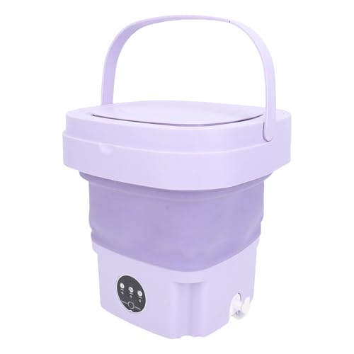ZJchao Lavadora Portátil de 11 Litros, Mini Lavadora Plegable Automática con Tubo de Drenaje para Apartamentos, Dormitorios, Hoteles, Simulación de Lavado a Mano con 3 Configuraciones (Enchufe de la