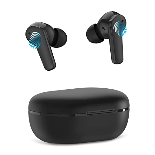 Wireless Earbuds,Amaitree Bluetooth Headphones with Microphone,Bluetooth 5.0 True Wireless Stereo Headset,60H Playtime,Headphones with USB C Charging High-Fidelity Stereo Earphones for Sports and Work