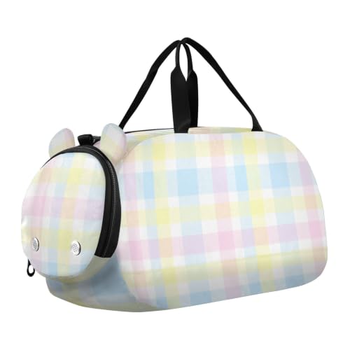 Bolsa de lona infantil en tonos pastel ideal para viajes de fin de semana y clases de baile