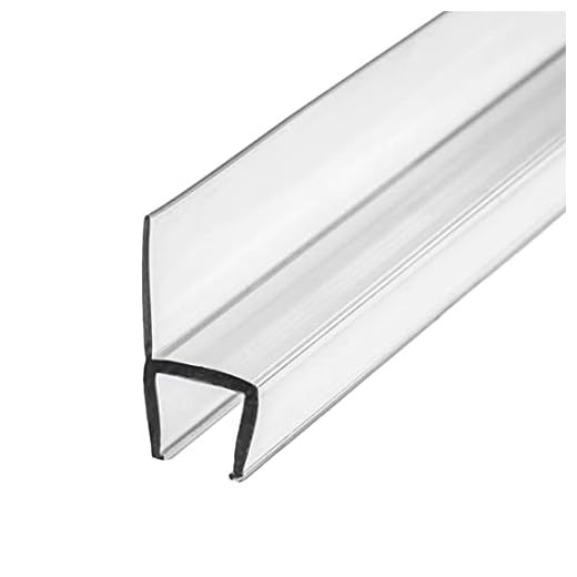 eatelle Frameless Shower Door Side Seal Strip for 3/8 Inch Glass, Vertical Polycarbonate H-Jamb 180 Degree 78" Long
