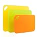 Produktbild Sweese 808.101 Schneidebrett 3er Set aus Kunststoff, Hochwertige Küchenbretter Frühstücksbretter, Biegsames Design, rutschfeste Schneidematte in Orange Gelb Grün