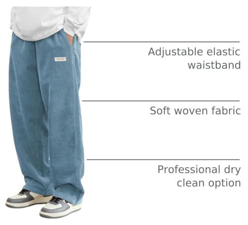 Image of ZAFUL Men's Corduroy Straight Leg Loose Fit Casual Pants