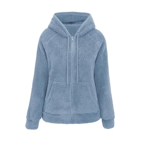 Genérico Chaquetas de Suave para Mujers Cálida Cremallera Abrigo con Capucha Casual Cómodo Sweatshirt Hoodie Talla Grande Ropa Mjuer Invierno Tops