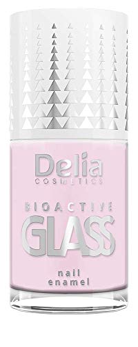 Delia Cosmetics – Verre Bioactif – 02 Julie – Vernis et Revitalisant en Un - Pour Tous Les Types d'Ongles – Couleur Délicate et Soins - Lisse, Brillant - Base de Vernis - Manucure française - 11ml