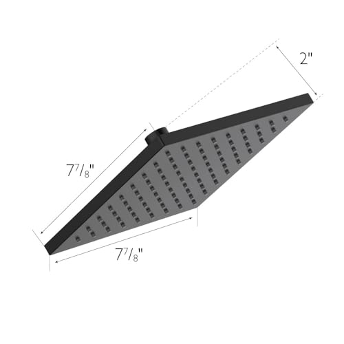 Image of Karsen Contemporary Single-Function Shower Head for Bathroom, Matte Black, Design House 594689
