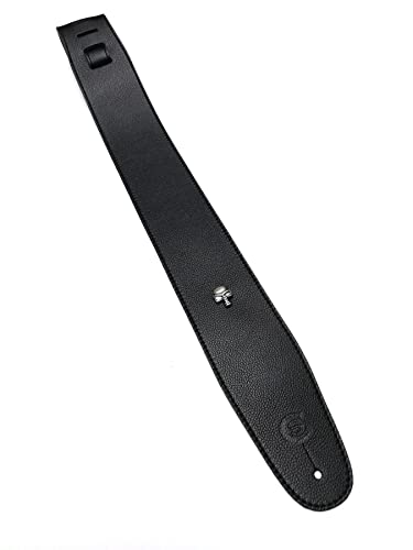 Sangle guitare et basse en cuir noir avec motif tête de mort custom style T801C02T03 - Les Beatles, Paul McCartney, John Lennon, RIngo Starr, George Harrison Sangle guitare et basse en cuir noir avec motif tête de mort custom style T801C02T03 – Image 4