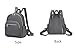 JIANLINST Mini Backpack Purse for Women PU Leather Small Backpack Fashion Multi Pockets Casual Daypacks Ladies Travel Shoulder Bags Grey