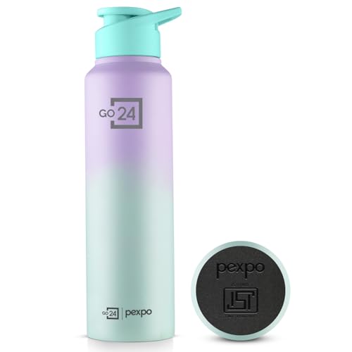 PEXPO Water Bottle 1 ltr Stainless Steel Sports/Fridge Bottle wit...