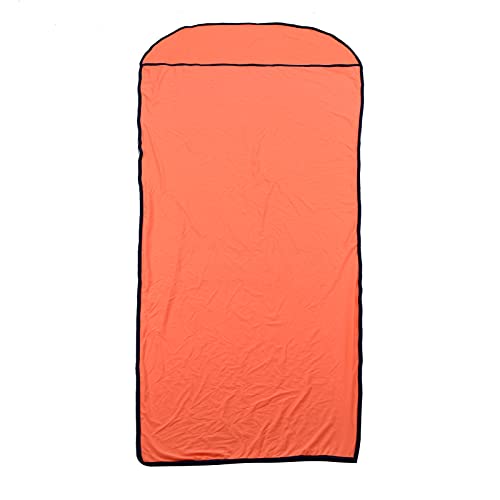 Sleeping Bag Liner, 200x80cm Ultralight Multifunctional Elastic Sleeping Sack Lightweight Breathable Cotton Liner for Picnic Hiking Outdoor Camping(Orange)