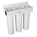 Home Master Whole House Three Stage Water Filtration System with Fine Sediment, Iron and Carbon, Blue