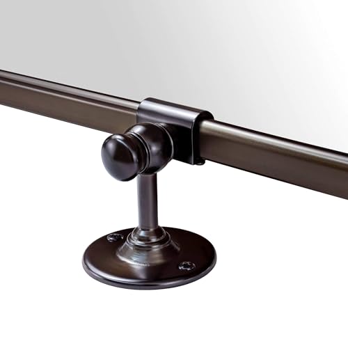 Image of Farmhouse Pivot Rectangle Bathroom Mirror Oil Rubbed Bronze Metal Framed Tilting Beveled Vanity Mirrors for Wall, Overall 27.91x 30 inches (Mirrror 24 x 30 inches)