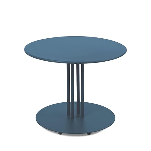 Oviala Table Basse de Jardin Bleu Pacific 50 cm