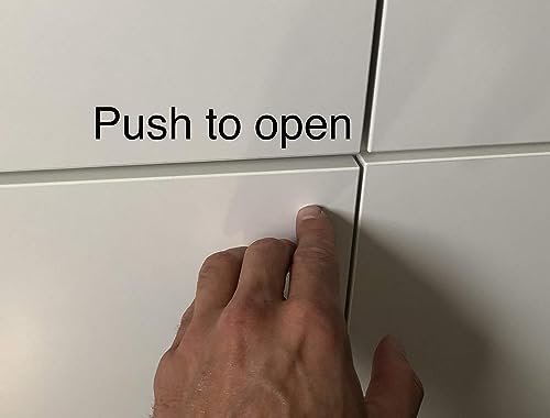 NELI 3er-Set Drucktüröffner für Schranktüren und Schubladen - Push to open - mit Magnet - passend auch für Küchenmöbel „METOD“, Silber, 7,8cm x 2cm x 1,1cm