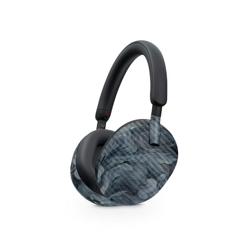 Image of MightySkins Carbon Fiber Skin Compatible with Sony WH-1000XM5 Headphones - Storm Cloud | Protective, Durable Textured Carbon Fiber Finish | Easy to Apply