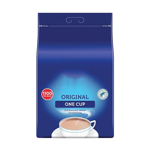 Tettley One Cup Original Black Tea, 1100 bolsas de té, paquete completo de sabor y refrescante 1