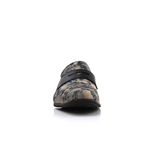 Image of Ferro Aldo Men's Classic Penny Loafers & Slip-On Dress Shoes | Woven, Floral, and Plaid Styles |