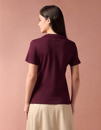 Image of U.S. Polo ASSN. Women's Cotton Regular Fit Solid Polo Shirt