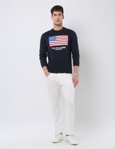 Image of U.s.Polo Association Men's Brand Patterned Knit Regular fit Sweater