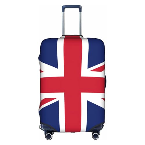 JZSTY Housse de Valise Drapeau Anglais Durable et Élégant pour Voyage et Affaires Résistant aux Rayures et à la Poussière, blanc, M