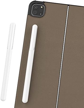DBFNIA Pencil Holder Compatible with iPad Pencil 1st/2nd Generation, [Stylus Protective Pen Case ][Sticky Pen Sleeve] Soft Silicone Tablet Pencil Pocket for Apple Pen with Magnetic, White