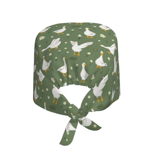 Image of Adjustable Working Cap Breathable Unisex Women Men Elastic Bandage Tie Back Hats Scrub Nursing Doctor Surgeon Cap