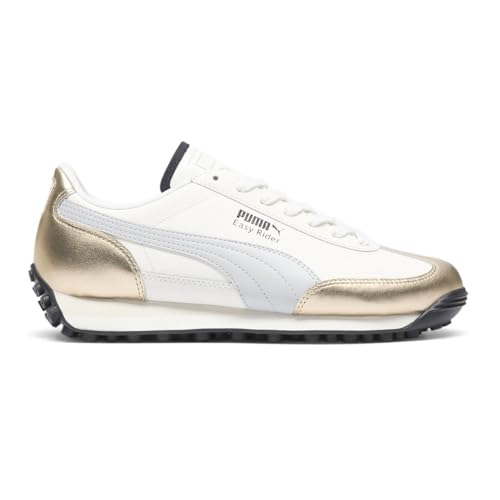 PUMA Womens Easy Rider Mixed Metals Metallic Lace Up Sneakers Shoes Casual - White - Size 6 M