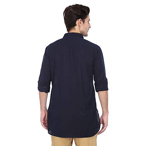 Image of Ethnix by Raymond Men's Cotton Kurta (RTHA00095-B9 Fancy Blue 108)