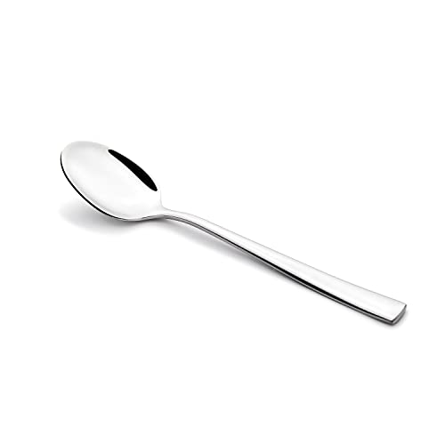 Otto Koning - Leipzig –Stainless Steel Teaspoons, Tea Spoons with Mirror Polished Finish, Coffee Spoons with Modern and Elegant Design. (12 Pieces)