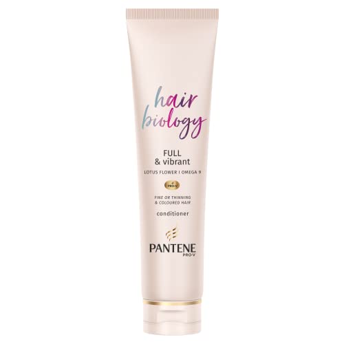 Pantene Hair Biology Full and Vibrant Volumising And Repairing Hair Conditioner For Fine, Thinning, Dull, Coloured Hair With Lotus Flower, Omega 9, 160 ml - Image 3
