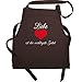 Shirtracer Kochschürze lustig - Liebe ist die wichtigste Zutat - 80 cm x 73 cm (H x B) - Braun - kochschuerze frauen - X967 - Schürze und Küchenschürze für Männer und Damen
