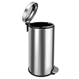 Veelesa 8 Gallon/30 Liter Stainless Steel Round Step-on Kitchen Trash Can