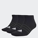 Matière fine et légère. adidas Mixte Thin and Light Sportswear Low-Cut Socks 3 Pairs, Black / White, 8.5-10
