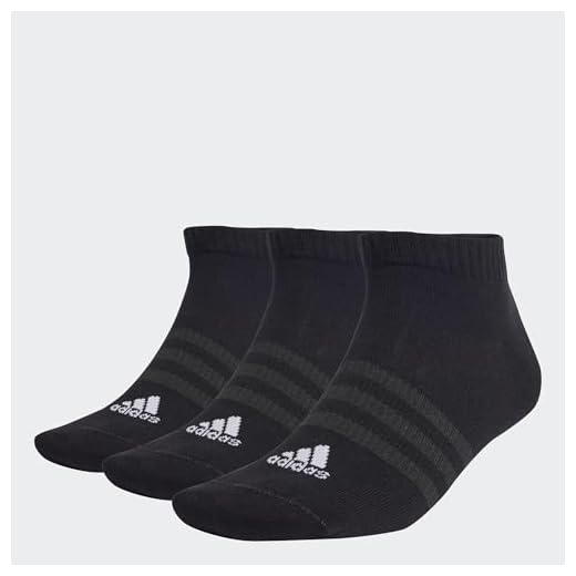 adidas Thin And Light Sportswear Low-cut Socks 3 Pairs, Calcetines Unisex adulto, Black / White, 40-42