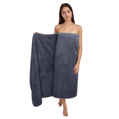 Zepphi Badetuch groß XXL Größe 100 x 200 cm Badetücher Saunatuch Mikrofaser Baumwolle, Weich, saugfähige