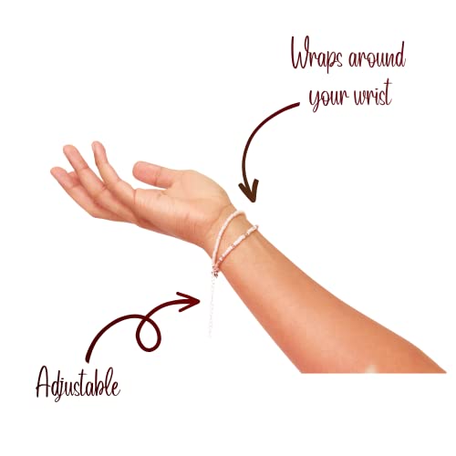 Morse Code God Is Within Her She Will Not Fail Bracelet, Christian Jewelry For Women, Religious Gift For Her, Adjustable, Stainless Steel, Sterling Silver, Beaded Wrap Bracelet, Minimalist #TOP3