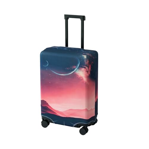 Image of HOKIPO 220gsm Durable and Washable Suitcase Covers for Trolley Suitcase, Medium (21-22inch) - Moonlit Horizon (AR-6344-D10)