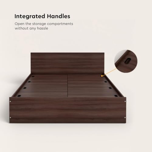 Image of Interio by Godrej EWA Engineered Wood Queen Bed and 2-Door Wardrobe Set