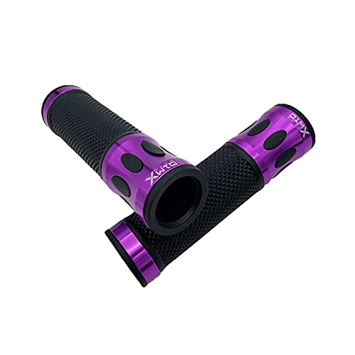 7/8'' Universal Motorcycle Handlebar Grips Bike Grips Thruster Grips 22mm 24mm for CBR650F CB650F PCX150 FZ16 Z800 S1000R BWSX by D1M (Purple)