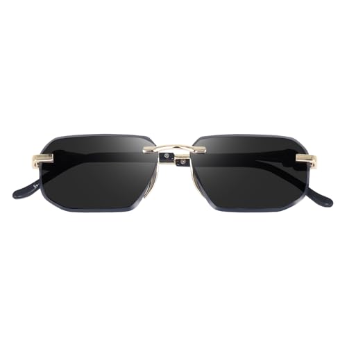 Image of Dervin Rimless Rectanglular Sunglasses For Men and Women | Unisex Frameless Sun Glasses Shades