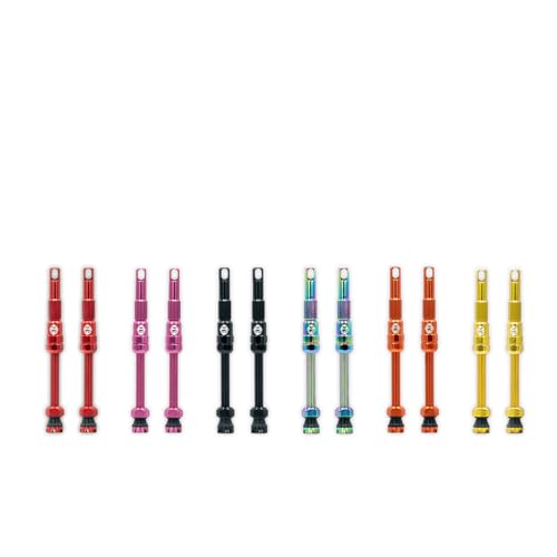 Válvulas Tubeless Tru-Tension FILLFAST | Alta Flujo y Anti-obstrucción para Bicicletas de Carrera, Carretera y Off-Road | Rosa - 60 mm miniatura 2