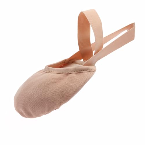 MSMAX Women's Half Soles Dance Shoes Canvas Pirouette Shoes for Contemporary,Ballet,Jazz,Gymnastics,Turners