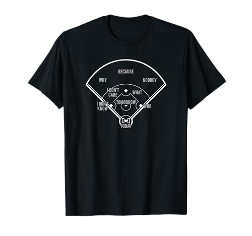 Who's On First Baseball Reference T-Shirt
