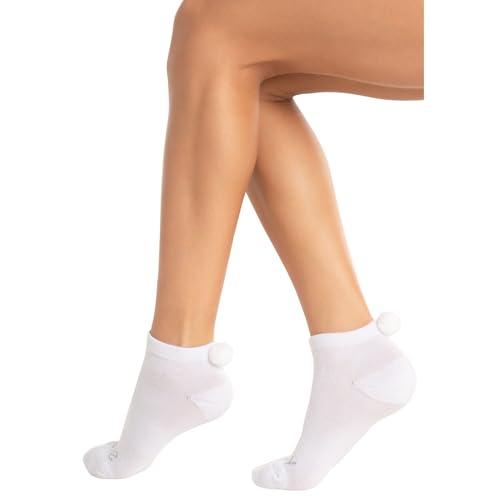 Lucky In Love Women's Pom Low Cut Socks - 3 Pack (Women's Size 4-10).2