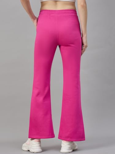 Image of 98 Degree North Women Flared Fleece Track Pants-GL1315-ALMOND