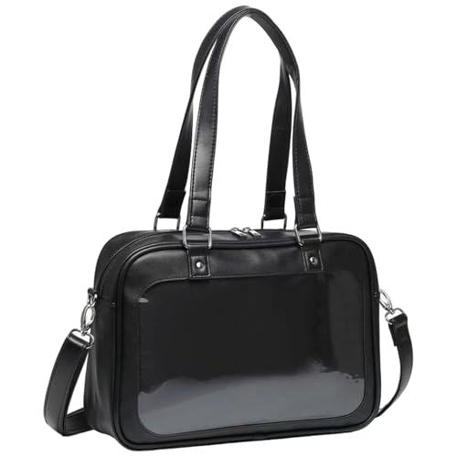 Ita bag sac bandoulière amovible et poignée cabas affichage pin's anime cuir Kawaii