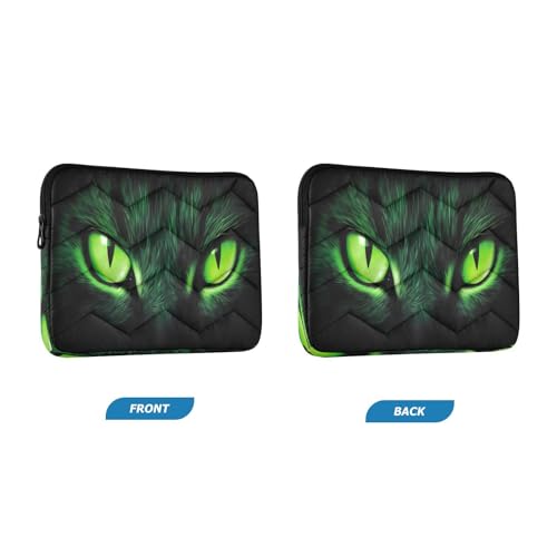 Funda para Portátil de 13-14 Pulgadas Ojos de Gato Verde miniatura 2
