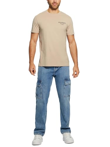 T-shirt GUESS Eco pour renouveler vos basiques d'été avec un haut sable confortable