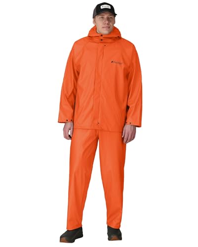 FROGG TOGGS Men's WayPoint Angler Waterproof, Durable Jacket with 4-Way Stretch, Orange, Small - image 1