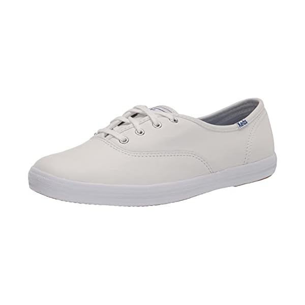 Keds Keds Champion Leather Lace Up, Sneaker Womens, White Leather, 8.5 Medium