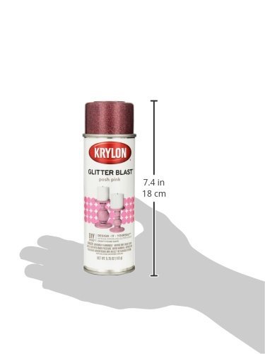 Krylon KRYLON-K03812A00-Posh K03812A00 Glitter Blast, Posh Pink, 5.75 Ounce, 5.75 Oz Posh Pink 5.75 oz